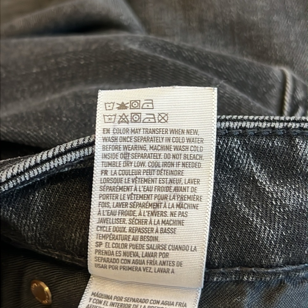 American Eagle Slim Straight Jeans Ne(x)t Level Flex Black Distressed 29x32 - Picture 10 of 11